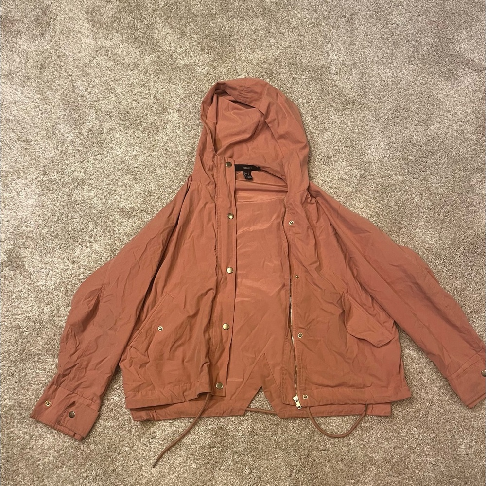 Dusty Rose forever 21 jacket, polyester/cotton